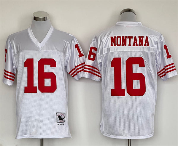 Men's San Francisco 49ers Joe Montana Mitchell & Ness White Legacy Replica Player Jersey