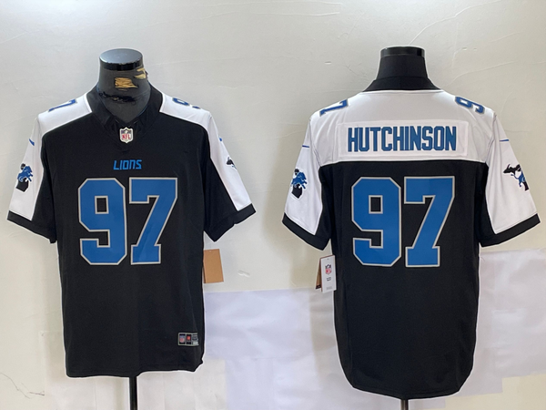 Men's Detroit Lions Aidan Hutchinson #97 Black Game Jersey