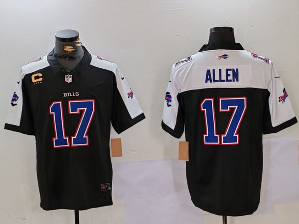 Men's Buffalo Bills Josh Allen Black Game Player Jersey