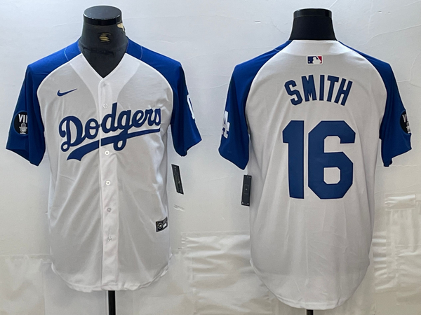 Men's Los Angeles Dodgers Will Smith #16 White Limited Jersey