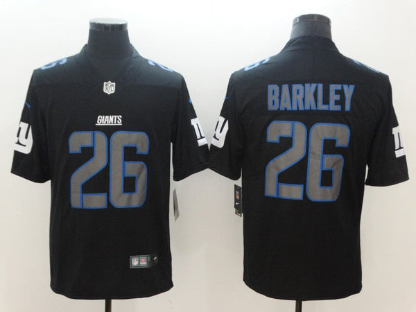 Men's New York Giants Saquon Barkley #26 Black Authentic Player Game Jersey