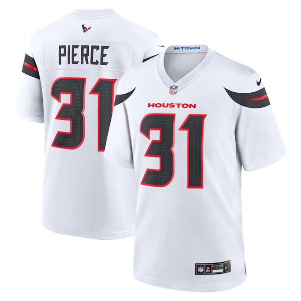 Men's Houston Texans Dameon Pierce #31 White Game Jersey