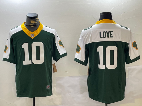 Men's Green Bay Packers Jordan Love #10 Green Team Game Jersey