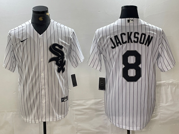 Men's Chicago White Sox Bo Jackson #8 White Replica Player Jersey