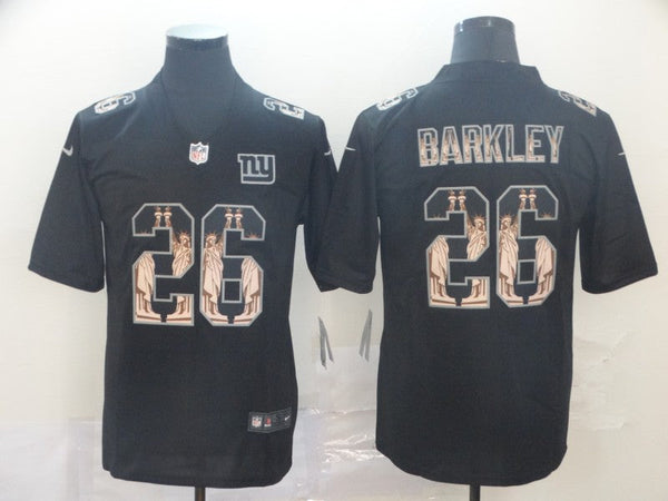 Men's New York Giants #26 Saquon Barkley Black Player Fashion Jersey