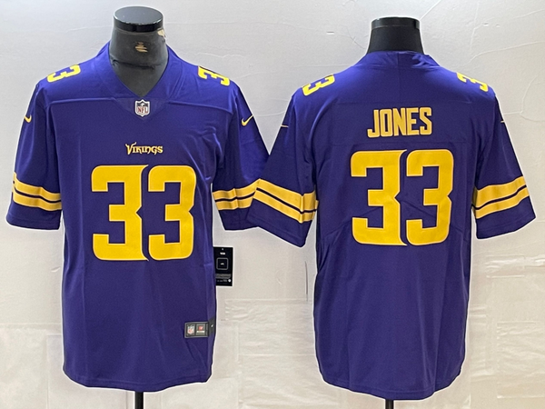 Men's Minnesota Vikings Aaron Jones #33 Purple Vapor F.U.S.E. Limited Jersey