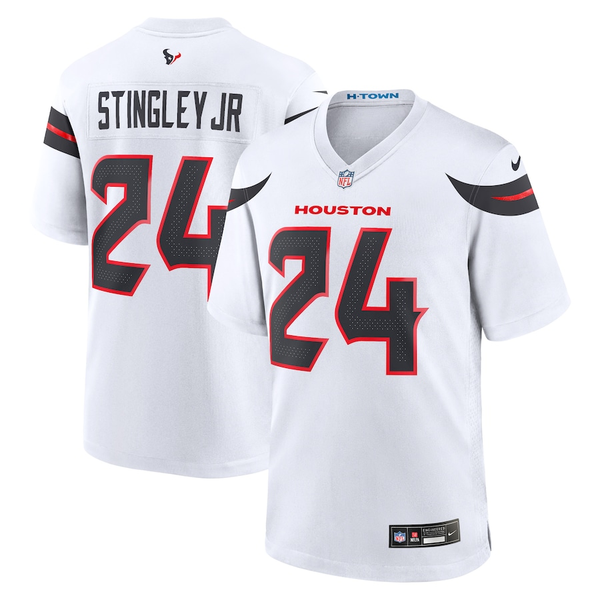 Men's Houston Texans Derek Stingley Jr. #24 White Game Jersey