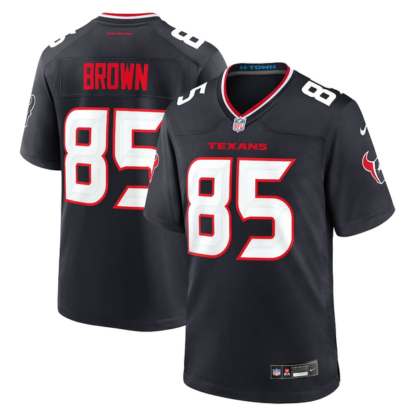 Men's Houston Texans Noah Brown #85 Navy Team Game Jersey