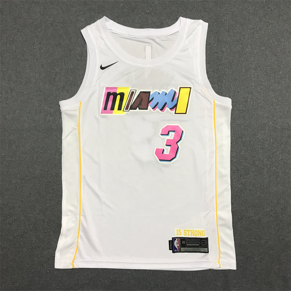 Men's Miami Heat Dwyane Wade #3 White Swingman Jersey - City Edition