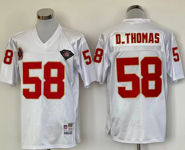 Men's Kansas City Chiefs Derrick Thomas Mitchell & Ness White Legacy Replica Jersey