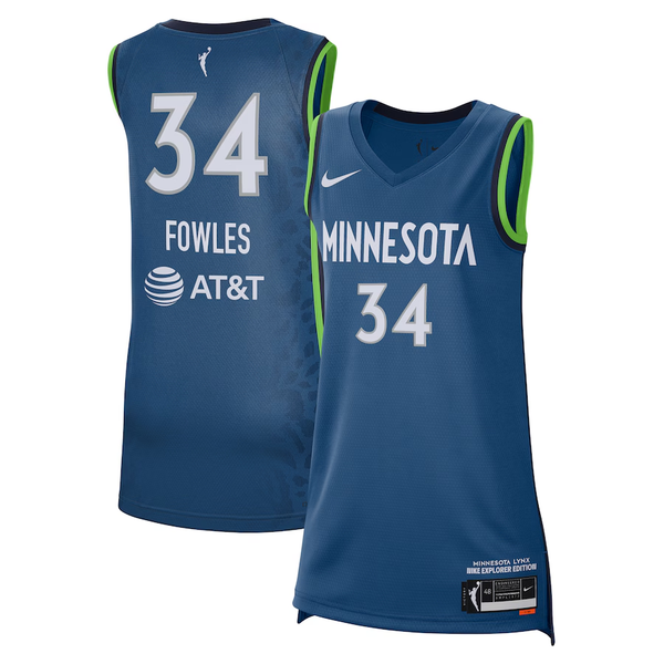 Men's Minnesota Lynx Sylvia Fowles #34 Blue Explorer Edition Victory Jersey