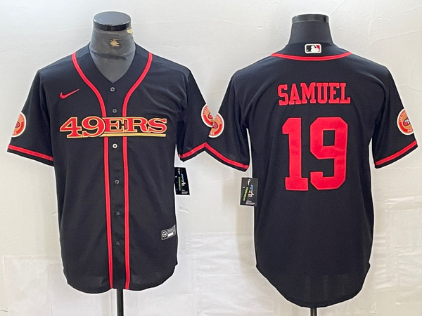 Men's San Francisco 49ers Deebo Samuel #19 Black Joint Edition Player Jersey