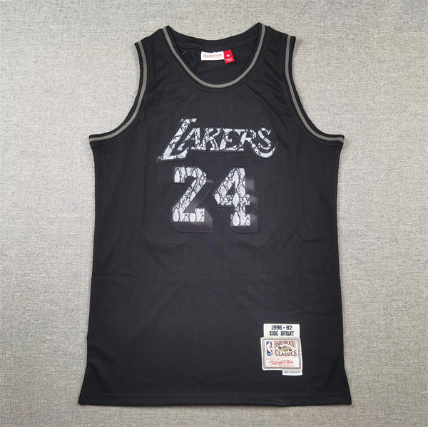 Men's Los Angeles Lakers Kobe Bryant #24 Black 1996/97 Hardwood Classics Swingman Jersey