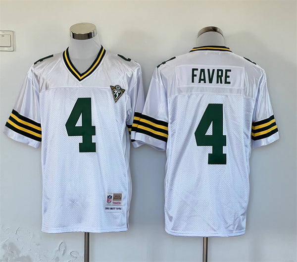 Men's Green Bay Packers Brett Favre Mitchell & Ness White Legacy Replica Player Jersey