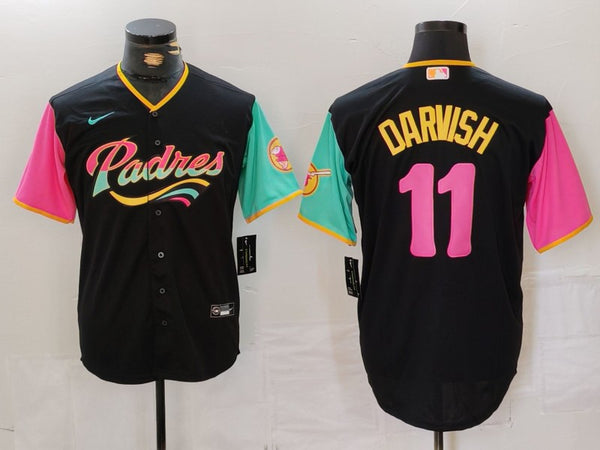 Men's San Diego Padres Yu Darvish #11 Black City Connect Limited Player Jersey