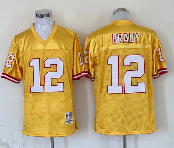 Men's Tampa Bay Buccaneers Tom Brady Mitchell & Ness Yellow Legacy Replica Jersey