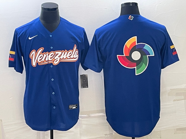 Men's 2023 World Baseball Classic Venezuela Blue Jersey