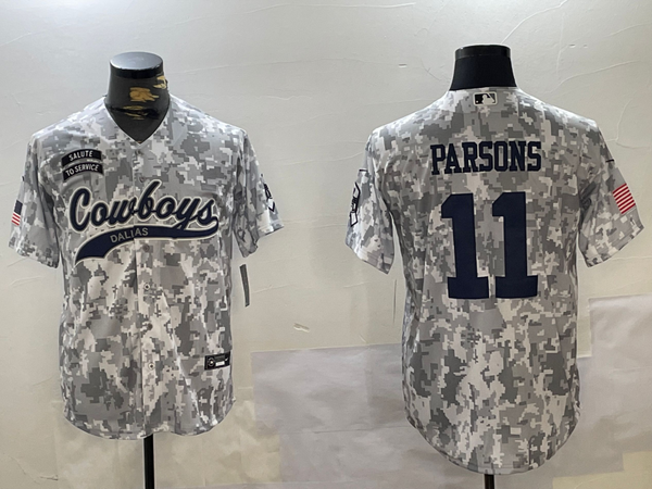 Men's Dallas Cowboys Micah Parsons #11 Arctic Camo 2024 Salute to Service Player Jersey