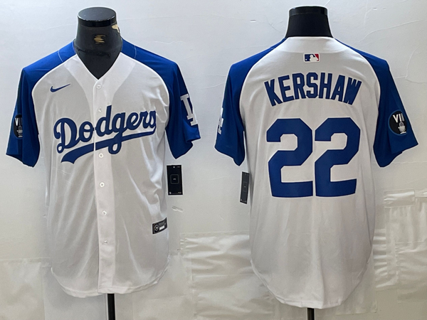 Men's Los Angeles Dodgers Clayton Kershaw #22 White Limited Jersey