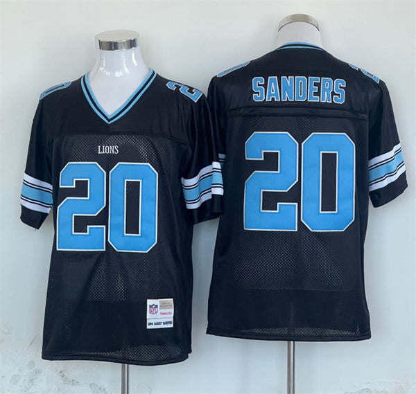 Men's Detroit Lions Barry Sanders Mitchell & Ness Black Legacy Replica Jersey