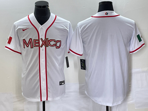 Men's 2023 World Baseball Classic Mexico White Blank Jersey