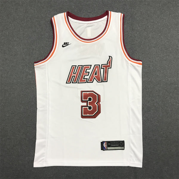 Men's Miami Heat Dwyane Wade #3 White 2022/23 Swingman Jersey - Classic Edition