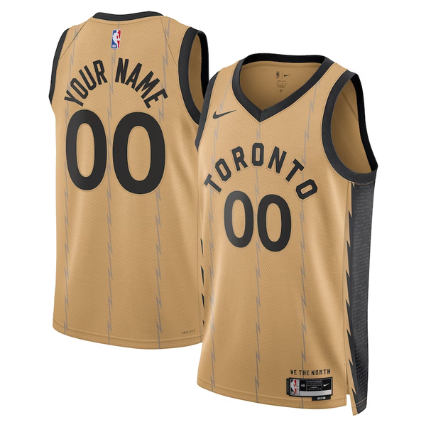 Men's Toronto Raptors Gold 2023/24 Custom Swingman Jersey - City Edition