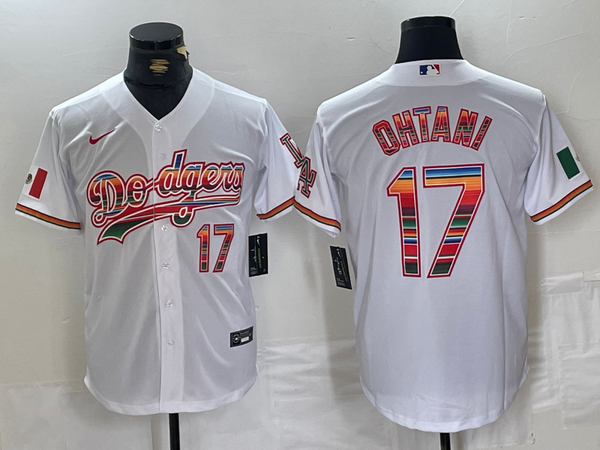 Men's Los Angeles Dodgers Shohei Ohtani White #17 Replica Player Jersey