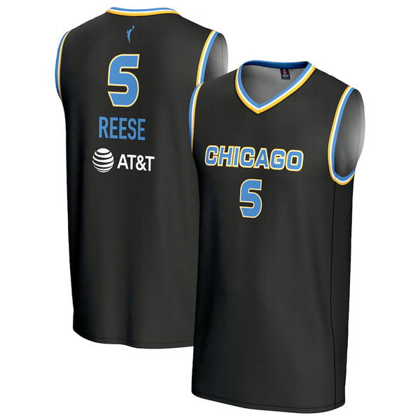 Men's Chicago Sky Angel Reese #5 Black Player Jersey