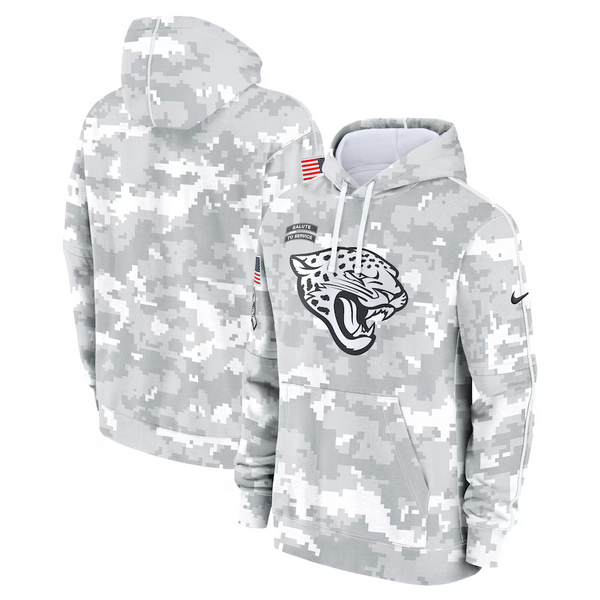 Men's Jacksonville Jaguars Arctic Camo 2024 Salute to Service Club Fleece Pullover Hoodie