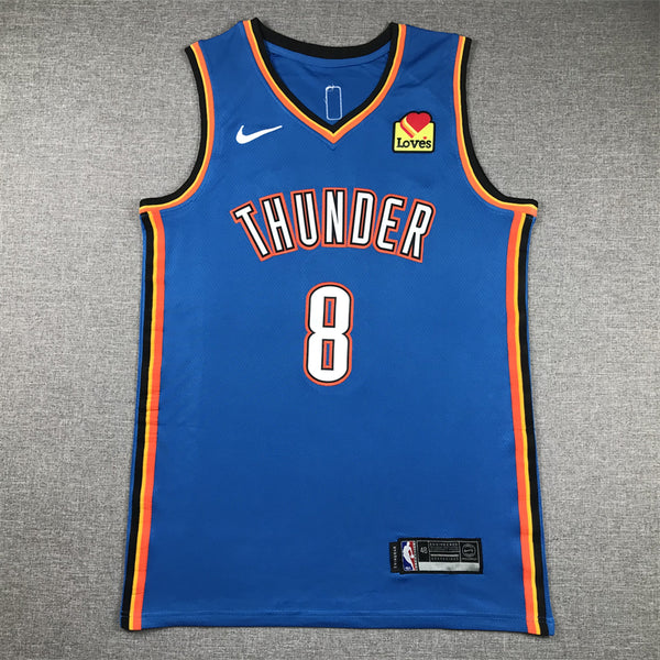 Men's Oklahoma City Thunder Jalen Williams #8 Blue Swingman Jersey - Icon Edition