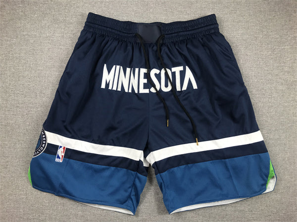 Men's Minnesota Timberwolves Navy Icon Edition Pocket Shorts