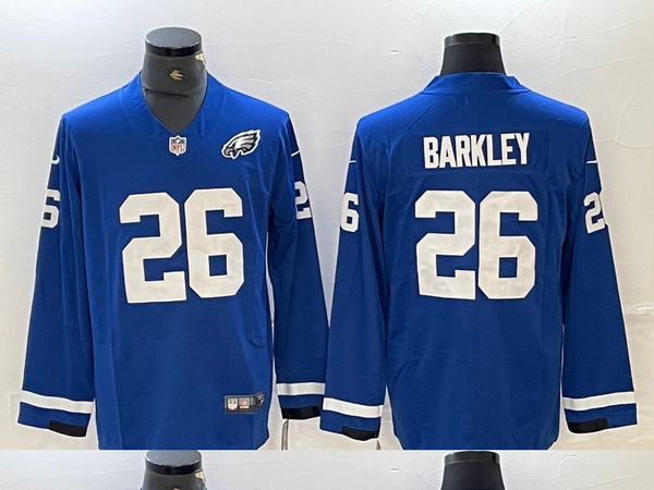 Men's Philadelphia Eagles Saquon Barkley #26 Blue Player Game Jersey