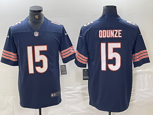 Men's Chicago Bears Rome Odunze #15 Navy 2024 NFL Draft First Round Pick Player Game Jersey