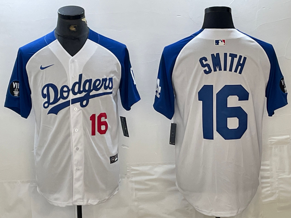 Men's Los Angeles Dodgers Will Smith #16 White Limited Game Jersey