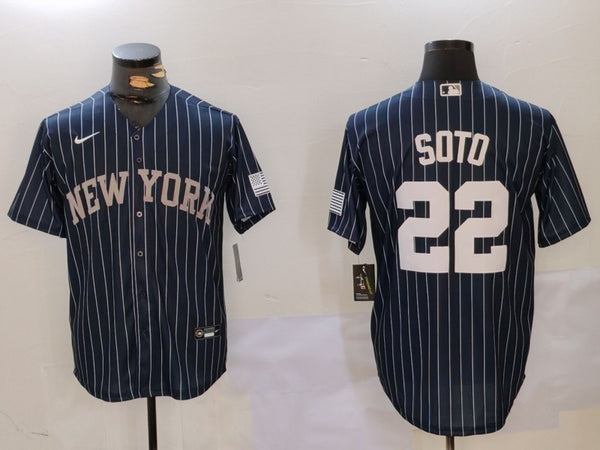 Men's New York Yankees Juan Soto #22 Navy Player Jersey