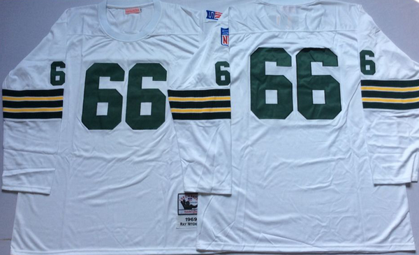 Men's Green Bay Packers Ray Nitschke Mitchell & Ness White Legacy Replica Jersey