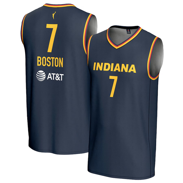 Men's Indiana Fever Aliyah Boston #7 Navy Player Jersey