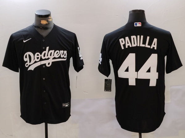 Men's Los Angeles Dodgers Vicente Padilla #44 Black Player Jersey