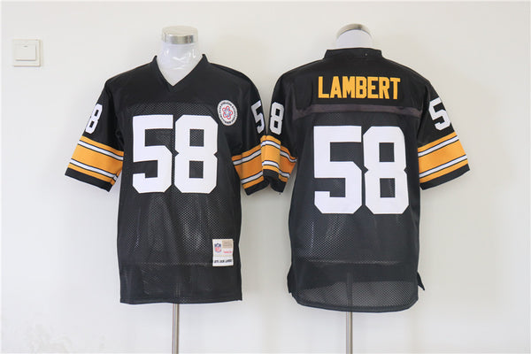 Men's Pittsburgh Steelers Jack Lambert Mitchell & Ness Black Legacy Replica Jersey