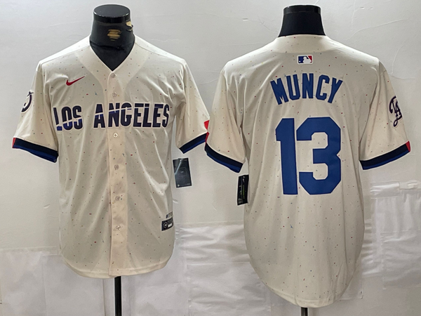 Men's Los Angeles Dodgers Max Muncy #13 Cream 2024 City Connect Limited Player Jersey