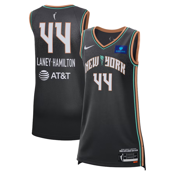 Men's New York Liberty Betnijah Laney-Hamilton #44 Black Explorer Edition Player Jersey