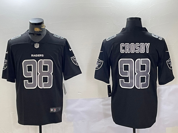 Men's Las Vegas Raiders Maxx Crosby #98 Black Fashion Game Jersey