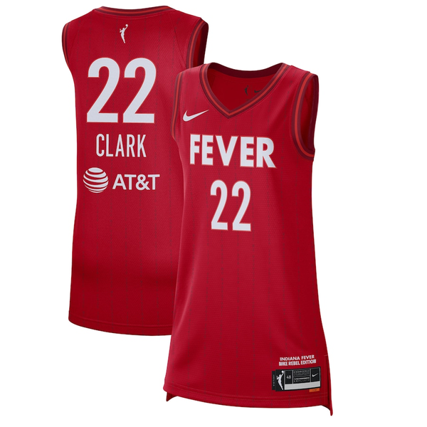 Men's Indiana Fever Caitlin Clark #22 Red 2024 WNBA Draft Rebel Edition Victory Player Jersey