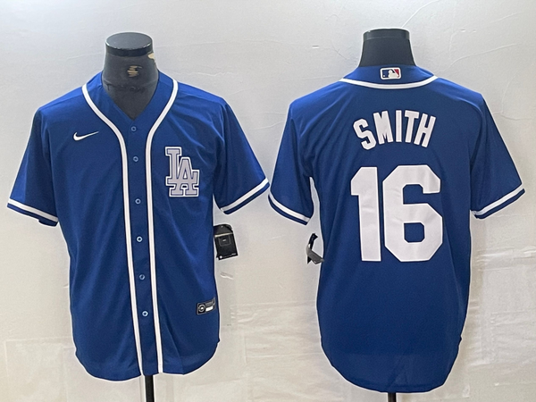 Men's Los Angeles Dodgers Will Smith #16 Blue Limited Player Jersey