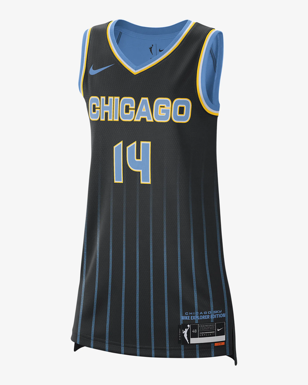 Men's Chicago Sky Allie Quigley #14 Black Player Jersey