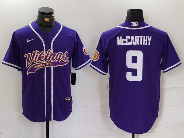 Men's Minnesota Vikings J.J. McCarthy #9 Purple Game Jersey