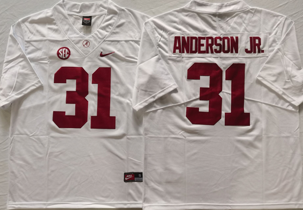 Men's Alabama Crimson Tide Will Anderson Jr #31 White Player Jersey