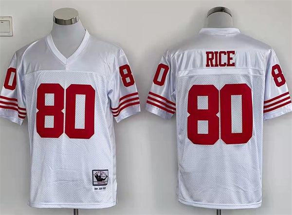 Men's San Francisco 49ers Jerry Rice Mitchell & Ness White Legacy Replica Jersey