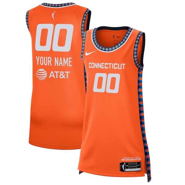 Men's Connecticut Sun Orange 2021 Explorer Edition Victory Custom Jersey